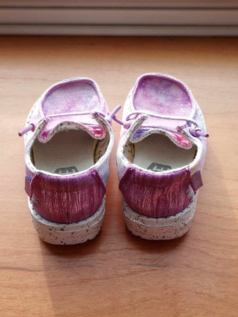 Hey Dude Kids Lavender Pink Tie-Dye Slip-On Sneakers - Picture 3 of 4
